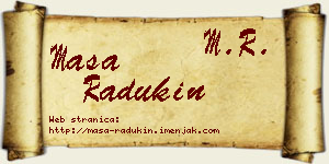 Maša Radukin vizit kartica